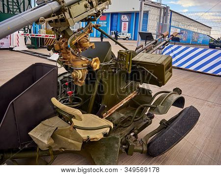 Astana, Kazakhstan - May 25, 2018: Armored Personnel Carrier Btr-80a At The Kadex Exhibition
