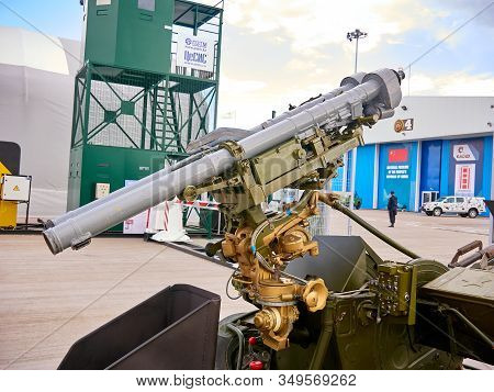 Astana, Kazakhstan - May 25, 2018: Armored Personnel Carrier Btr-80a At The Kadex Exhibition