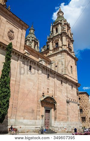 Salamanca, Spain - May, 2018: Historic Building Of The Royal College Of The Holy Spirit Of The Socie