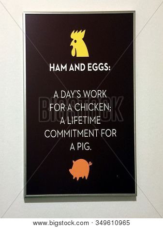 Gilette, Wyoming/united States-june 25, 2018:  A Amusing Sign Stating That 