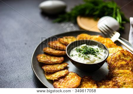 Traditional Ukrainian Dish Deruny