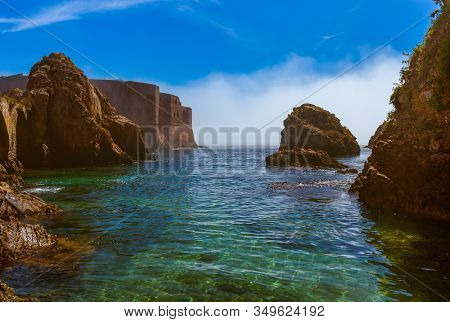 Fort in Berlenga island - Portugal - architecture background
