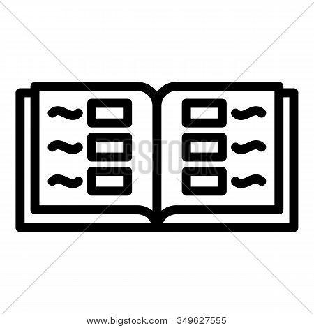 New Tattoo Catalogue Icon. Outline New Tattoo Catalogue Vector Icon For Web Design Isolated On White