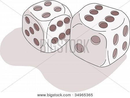 zwei braune WÃ¼rfel