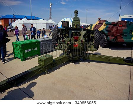 Astana, Kazakhstan - May 25, 2018: 122-mm Howitzer D-30 At The Kadex Exhibition