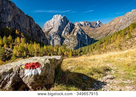 The Carnic Alps In A Colorful Autumn Day