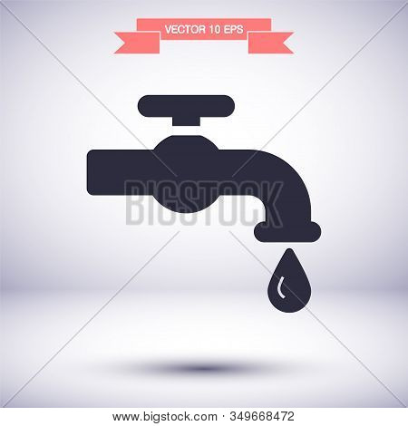 Kitchen Faucet Iconvector Icon , Lorem Ipsum Flat Design