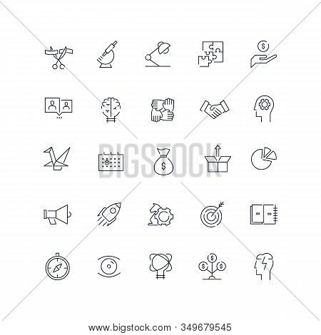 Line Icons Set. Start Up Pack. Vector