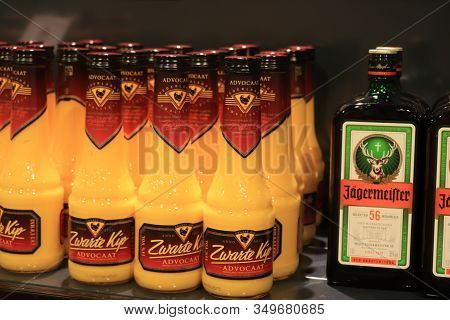 Beverwijk, The Netherlands, December 15th 2018: Traditional Dutcg Egg Nog Or Advocaat Usually Served