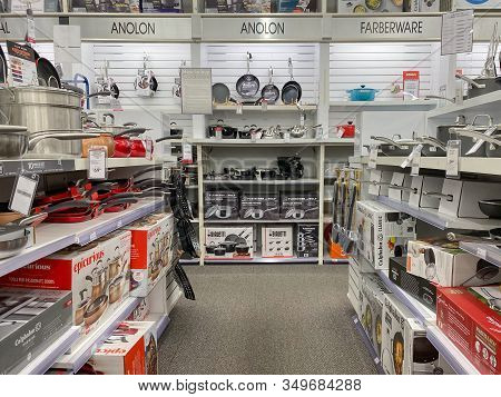 Iselin, New Jersey / United States - January 9, 2020: Cookware Sets, Including Pots And Pans, On Sal