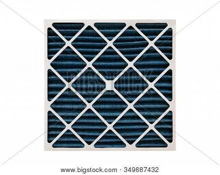 Blue Media Style Of Pre Filter Isolated On White Background With Clipping Path