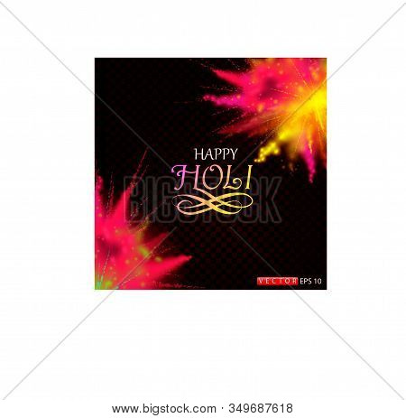 Creative Text Happy Holi On Blue Background With Discount Offer For Festival Sale Header Or Banner D