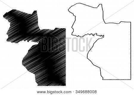 Wele-nzas (republic Of Equatorial Guinea, Provinces Of Equatorial Guinea) Map Vector Illustration, S