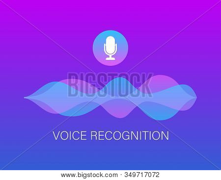Personal Assistant And Voice Recognition Concept Gradient Vector Illustration Of Soundwave Intellige
