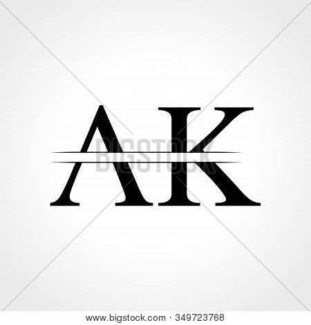 Initial Ak Letter Logo With Creative Modern Business Typography Vector Template. Creative Abstract L