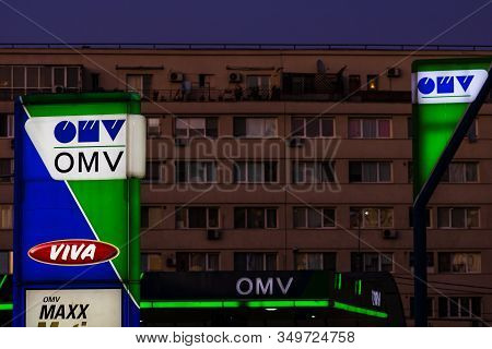 Gas Station Of The Oil Company Omv, Near North Railway Station In Bucharest, Romania, 2020
