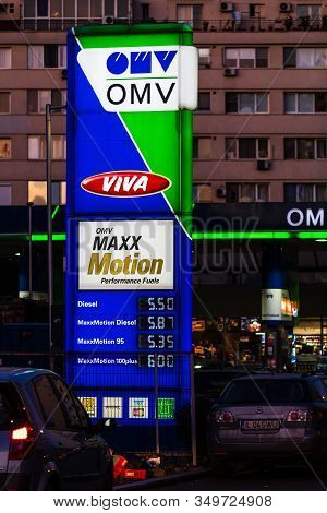 Gas Station Of The Oil Company Omv, Near North Railway Station In Bucharest, Romania, 2020