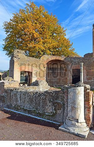 Ancient Ruins In Villa Adriana (hadrians Villa) In Tivoli, Italy