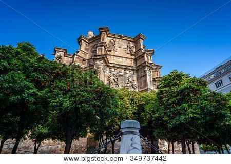 View Of The Apse (rear) Of The Chuch Of Saint Jeronimous In Granada During A Sunny Day