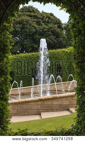 Alnwick, England - July 14:  The Grand Cascade Pictured On July 14, 2013 Is The Centrepiece Of Alnwi