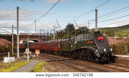 Penrith, England - September 14:  Preserved Steam Locomotive 60009 Union Of South Africa Heads South