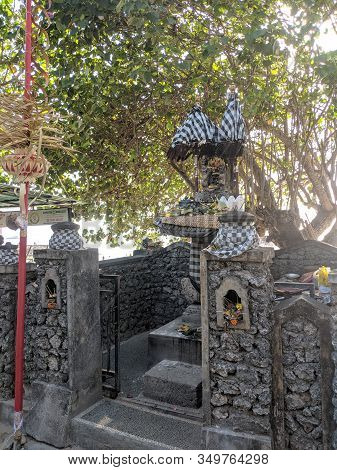 Sanur Denpasar, Indonesia - August 22, 2019: Balinese Shrine Building In Sanur Beach.
