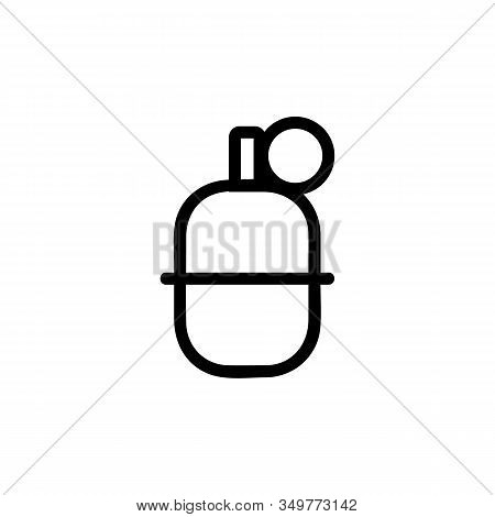 Army Pomegranate Icon Vector. Thin Line Sign. Isolated Contour Symbol Illustration