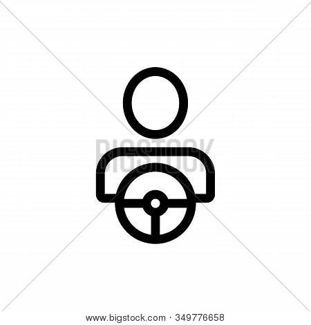 Driver Icon Vector. Thin Line Sign. Isolated Contour Symbol Illustration