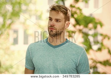 Sportswear Fashion. Health And Fitness. Sportsman Outdoor In Summer Day. Relax After Bodycare Workou