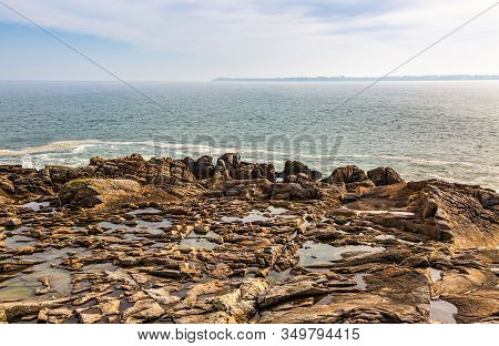 Beautiful Landscape On The Brittany Coastline In North Of France.