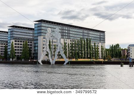 Berlin, Germany- October 6, 2019: View Of The Other Shore From The Spree River Embankment Between Th