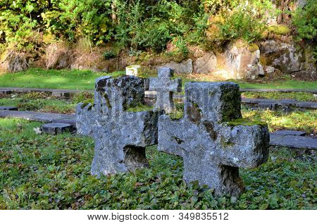 Two Small Crosses In German Military Cemetery Glencree