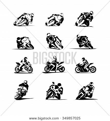 Extreme Motorbike Rider Vector Eps Set 12x
