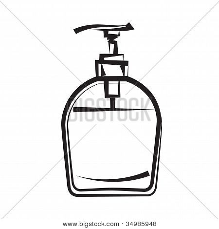 비누 디스펜서입니다. 자유 그리기입니다.