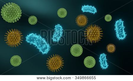 Pathogenic Viruses Causing Infection In Host Organism , Viral Disease Outbreak , For Background Or G
