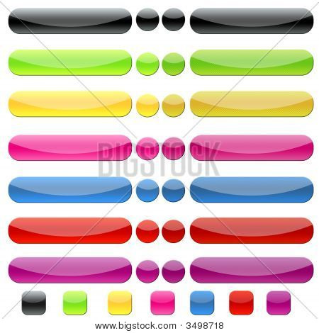 Colourfull Buttons On White