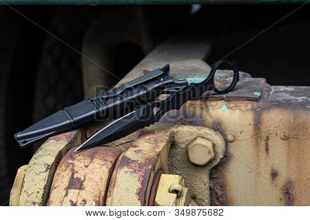 Military Knife For Attack. Weapons For Attack.