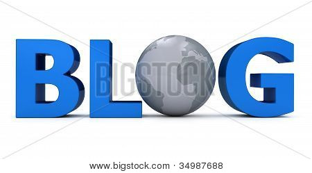 흰색 위에 세계와 단어 블로그