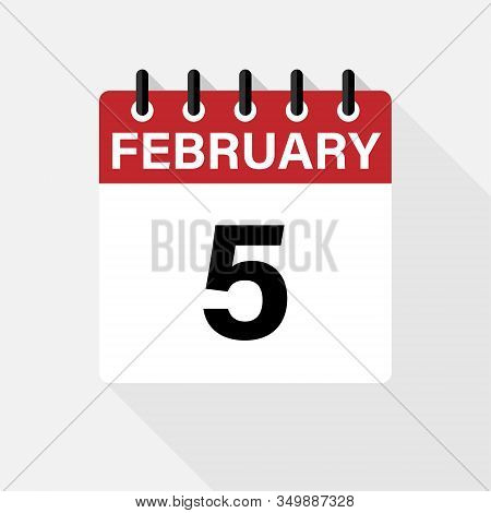 Vector Flat Dezign Daily Calendar Icon. Day , Month