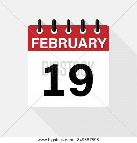 Vector Flat Dezign Daily Calendar Icon. Day , Month