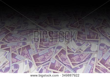 Philippines Central Bank On 100 Piso Philippines Money Bill Close Up Pattern
