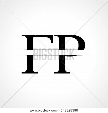 Fp Letter Type Logo Design Vector Template. Abstract Letter Fp Logo Design