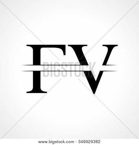 Fv Letter Type Logo Design Vector Template. Abstract Letter Fv Logo Design