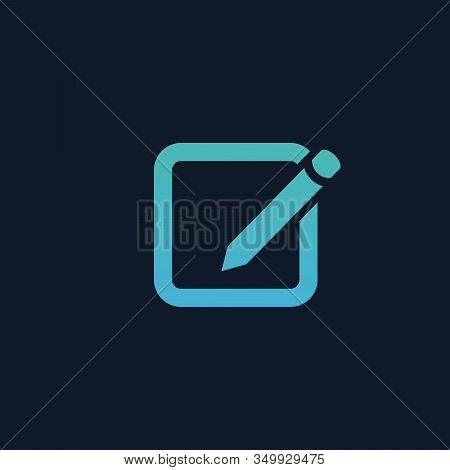 Compose Email , Mail Or Message Icon For Apps And Websites. Stock Vector Illustration Isolated On Bl