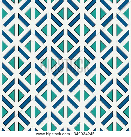 Linocut Style Geometric Seamless Pattern. Minimal Geo Suface Print. Repeated Triangles, Geometrical 