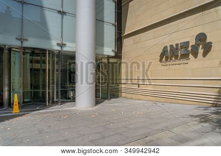 Sydney, Australia - January 26, 2020: Anz Bank Centre Building Entrance At 161 Castlereagh Street, S