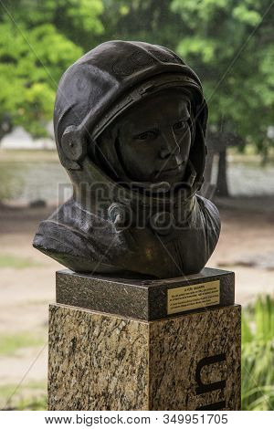 Buenos Aires, Argentina - 18 Oct, 2016: Bust Of The Soviet Pilot And Cosmonaut Yuri Gagarin In The G