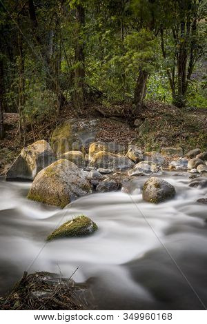 Savegre River, San Gerardo De Dota. Quetzales National Park, Costa Rica. The Cleanest River In Centr