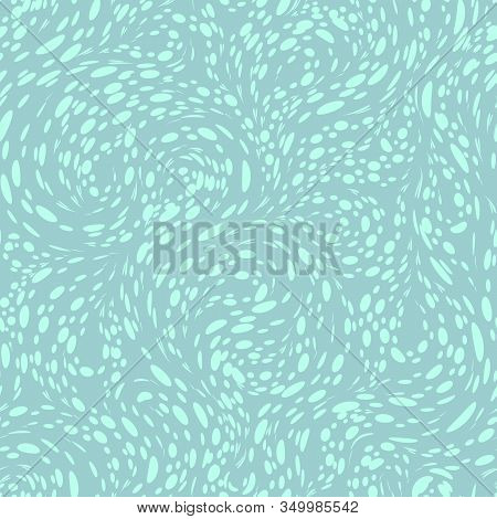 Seamless Turquoise Vector Texture For Decorating Fabric Or Dots Or Circles Paper Spinning In The For
