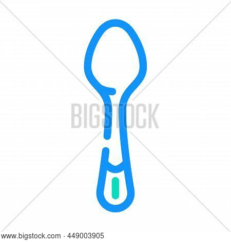 Teaspoon Kitchen Utensil Color Icon Vector. Teaspoon Kitchen Utensil Sign. Isolated Symbol Illustrat
